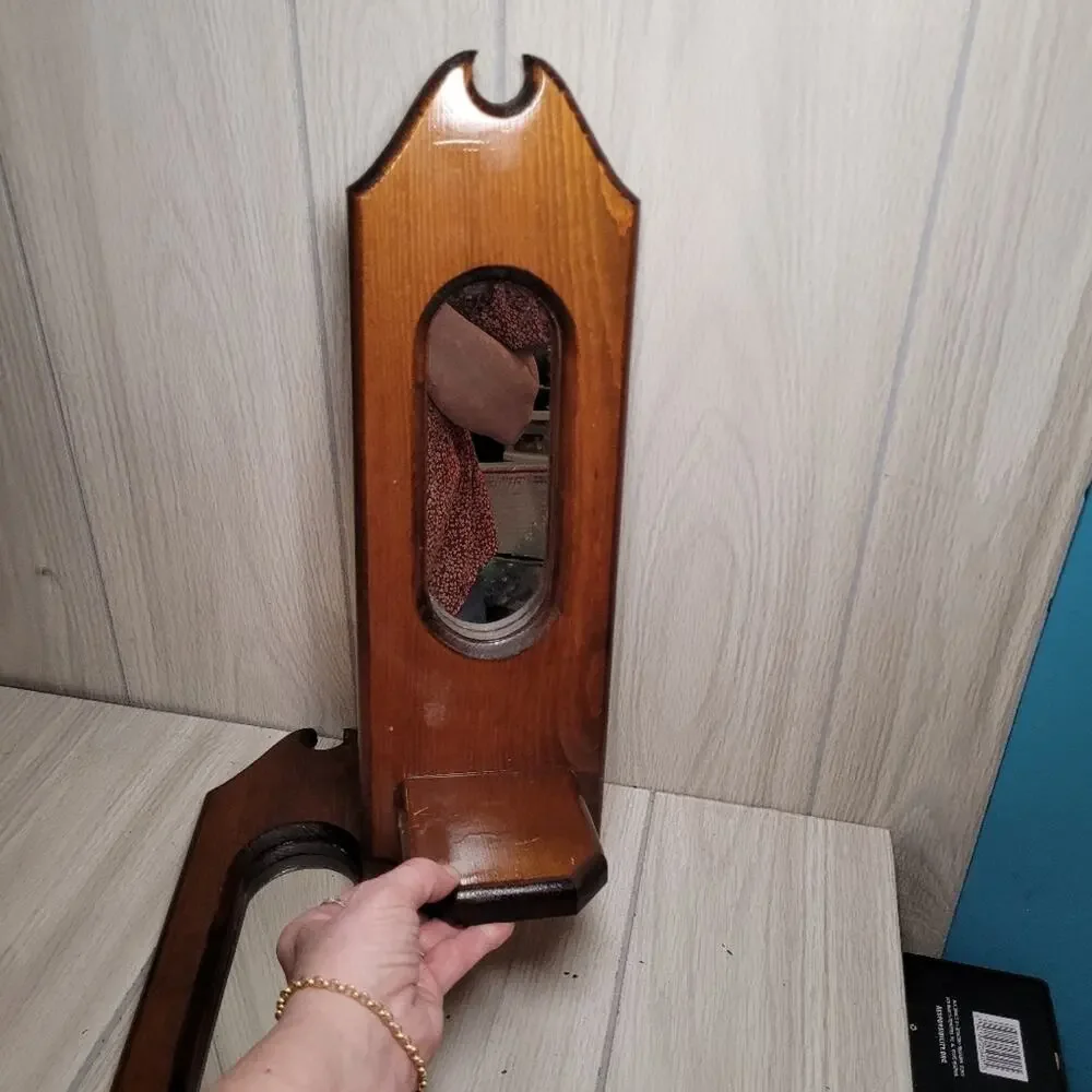 Vintage Brown Wall Mirror Pair